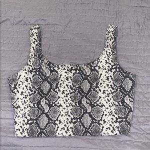 Snake skin crop top